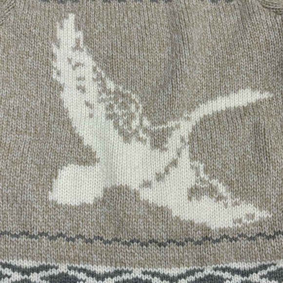 Eddie Bauer Wool Sweater Full Zip Cardigan Nordic Fair Isle Jacket Size Large - Picture 14 of 16